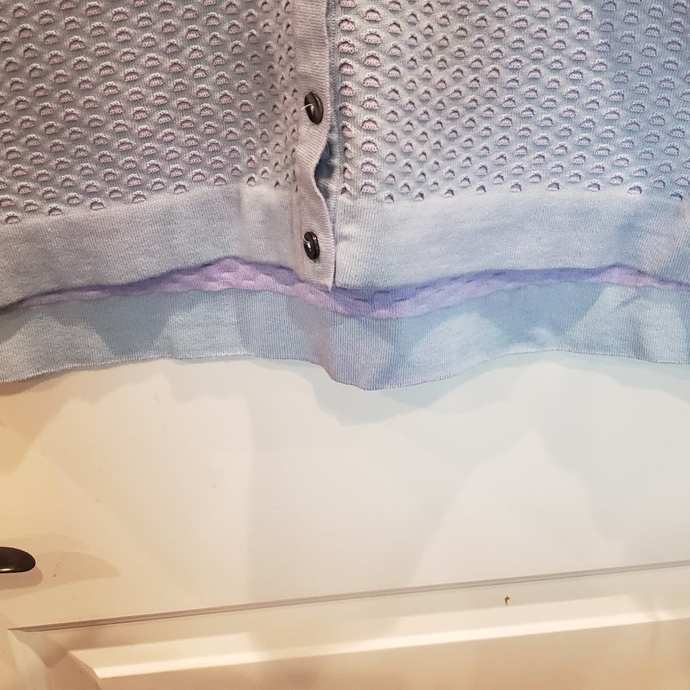 Light blue sweat shirt cardigan - Picture 3 of 5